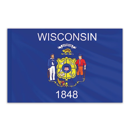 Wisconsin Indoor Nylon Flag 4'x6'